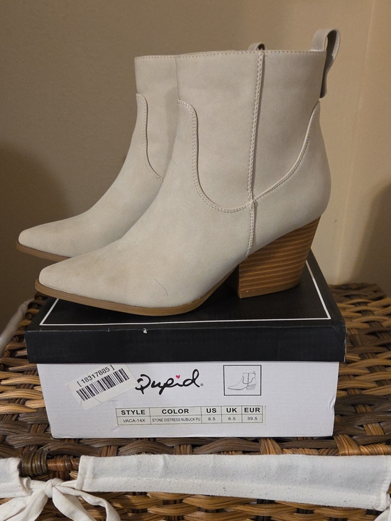 Qupid Shoes - Qupid Stone Color Boots